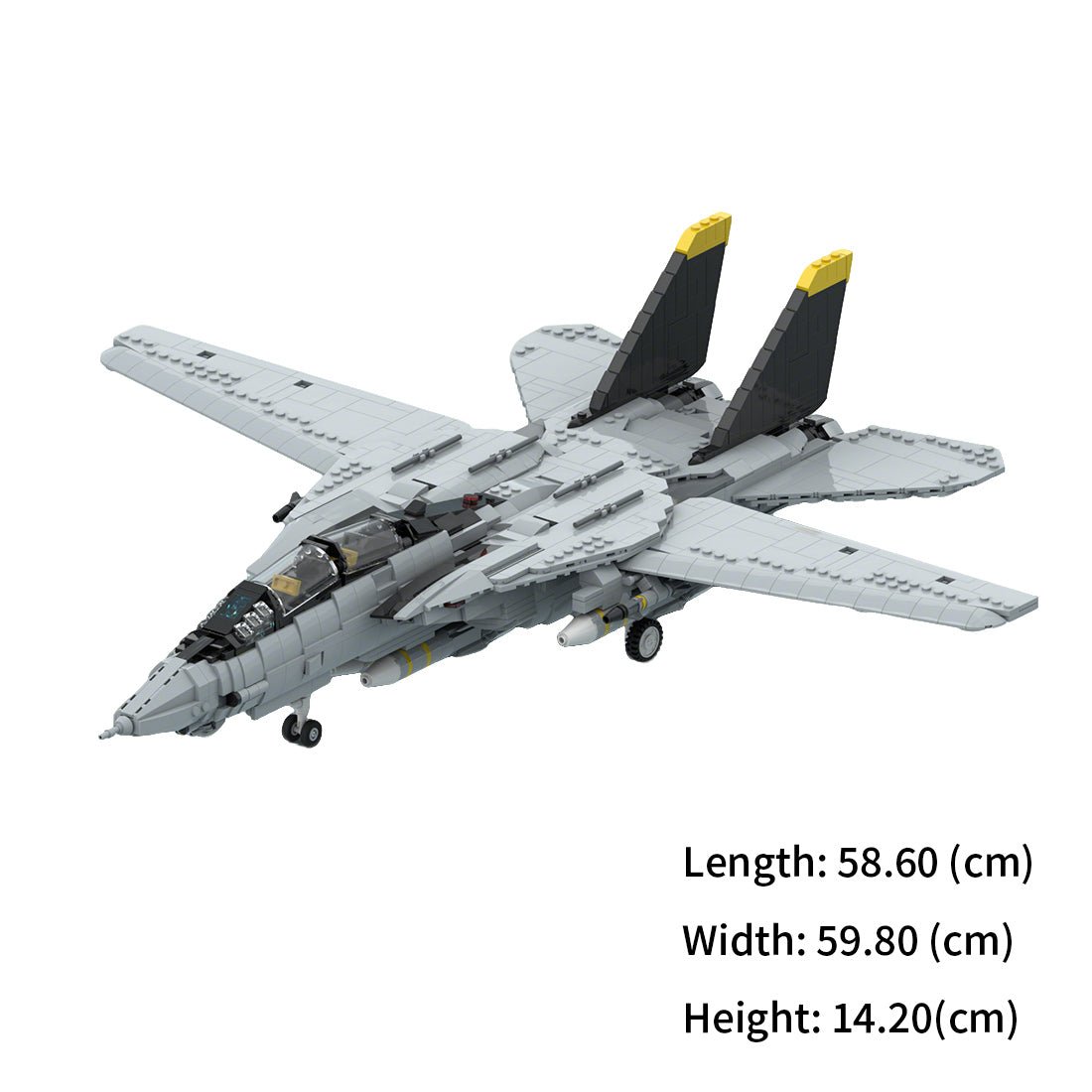 MOC - 241734 F - 14 Tomcat Klemmbausteine - LesDiy - Klemmbausteine