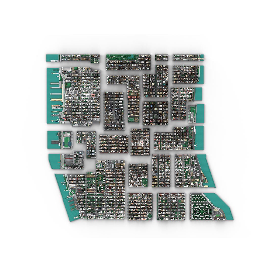 MOC - 243095 1/2000 Scale Midtown Manhattan - New York City Klemmbausteine - LesDiy - Klemmbausteine