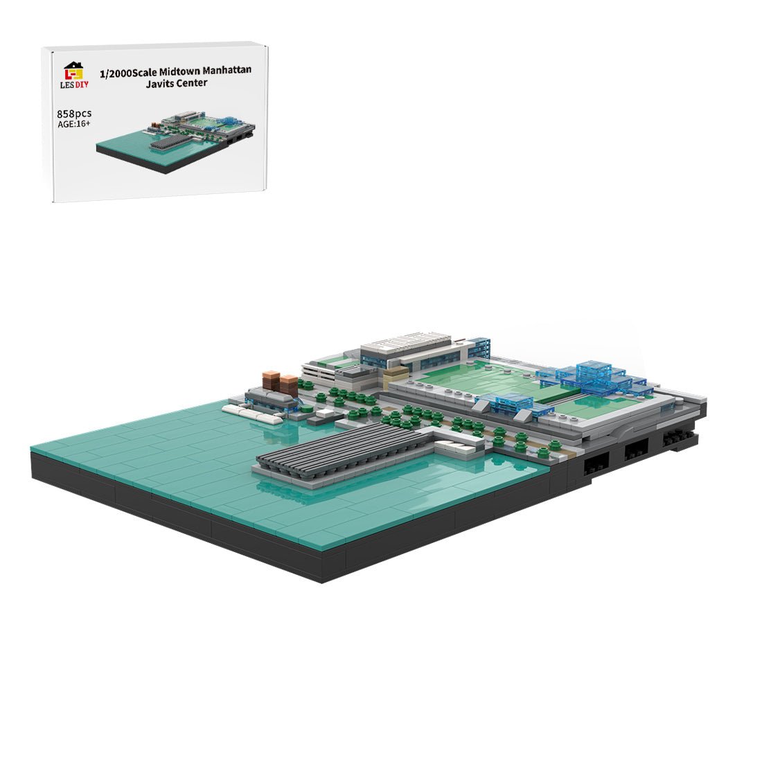 MOC - 243095 1/2000Scale NYC - Midtown Manhattan Javits Center Klemmbausteine - LesDiy - Klemmbausteine