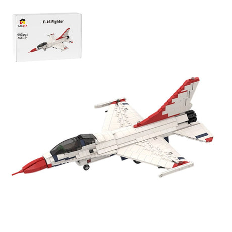 MOC - 249322 THUNDERBIRDS F - 16 Fighting Falcon | 1:35 Scale (v2) Klemmbausteine - LesDiy - Klemmbausteine