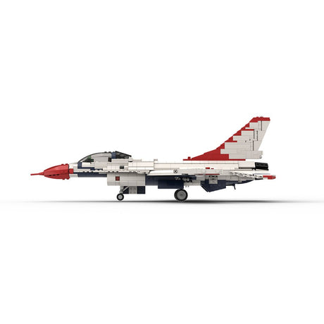 MOC - 249322 THUNDERBIRDS F - 16 Fighting Falcon | 1:35 Scale (v2) Klemmbausteine - LesDiy - Klemmbausteine