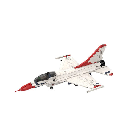 MOC - 249322 THUNDERBIRDS F - 16 Fighting Falcon | 1:35 Scale (v2) Klemmbausteine - LesDiy - Klemmbausteine