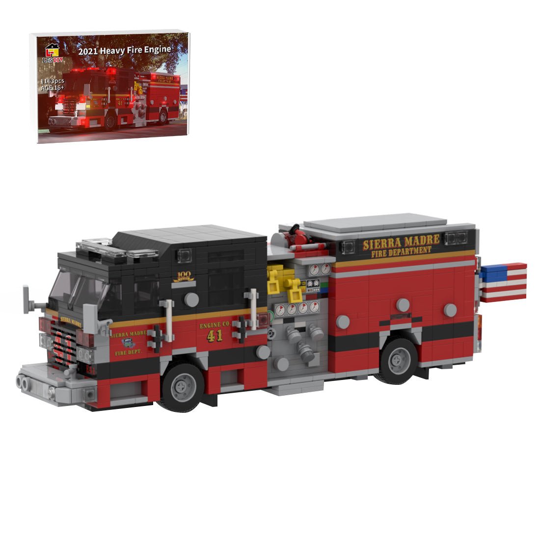 MOC-249670 2021 Pierce Arrow XT Fire Engine Sierra Madre Klemmbausteine-LesDiy-Klemmbausteine
