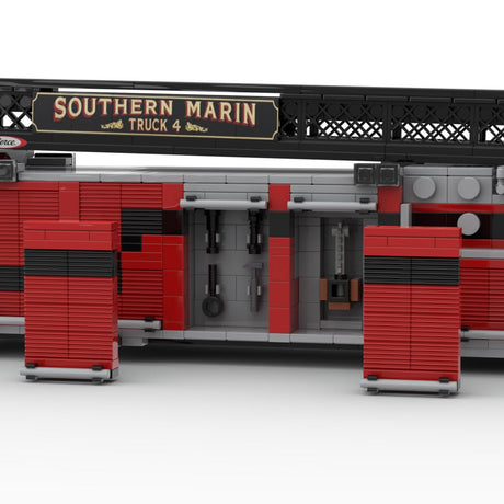 MOC-254378 2018 Pierce Arrow XT Tiller-Feuerwehrfahrzeug der Feuerwehr Southern Marin Klemmbausteine-LesDiy-Klemmbausteine