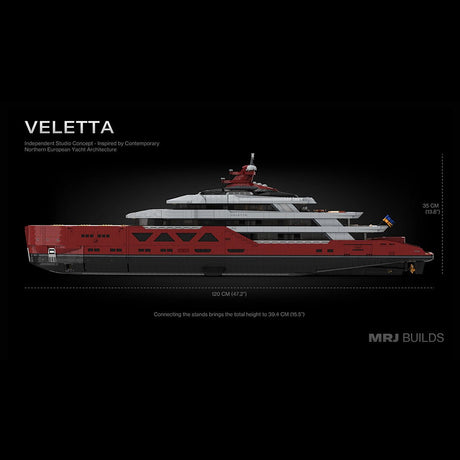 MOC - 254412 VELETTA Superyacht Klemmbausteine - LesDiy - Klemmbausteine
