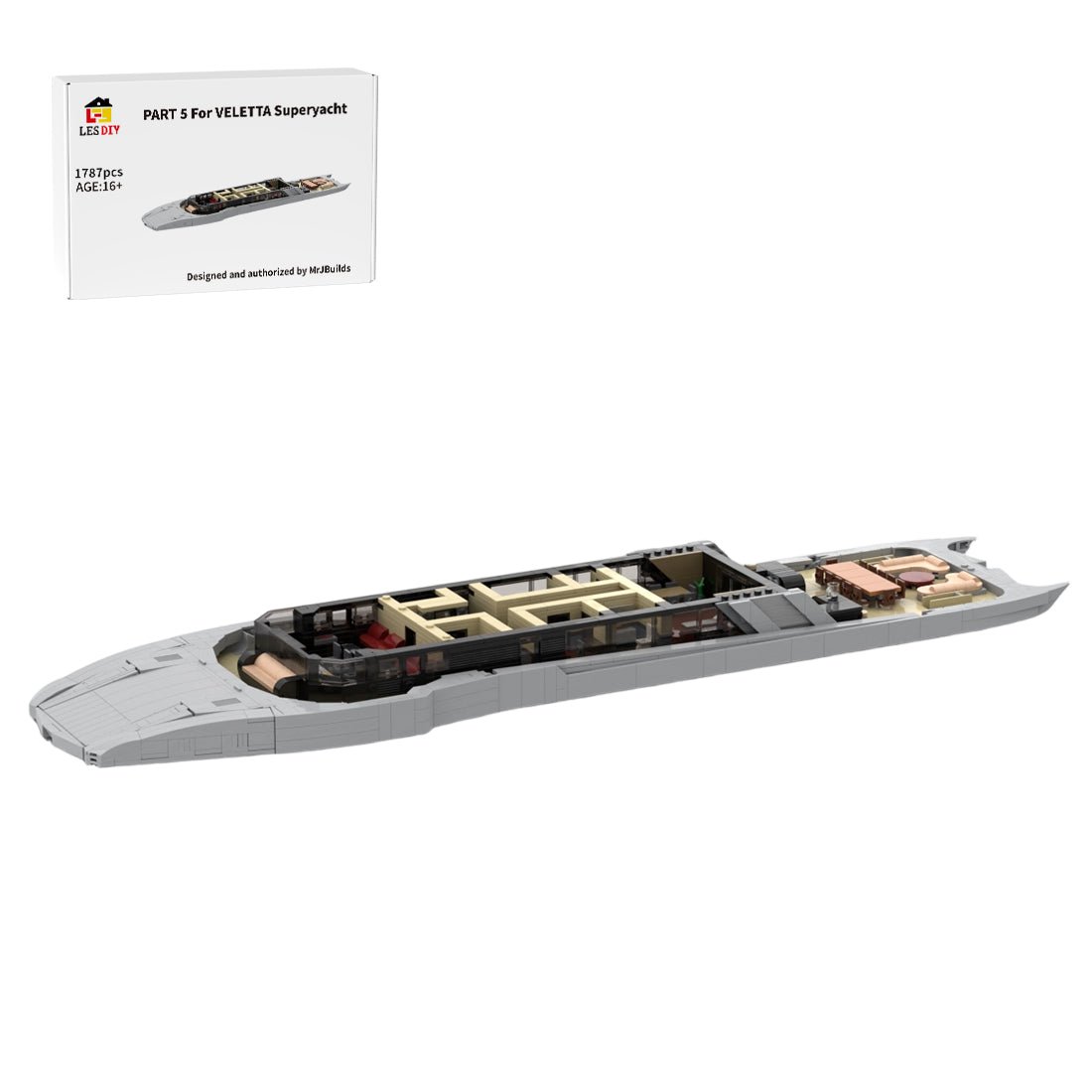 MOC - 254412 VELETTA Superyacht Part 5 Klemmbausteine - LesDiy - Klemmbausteine