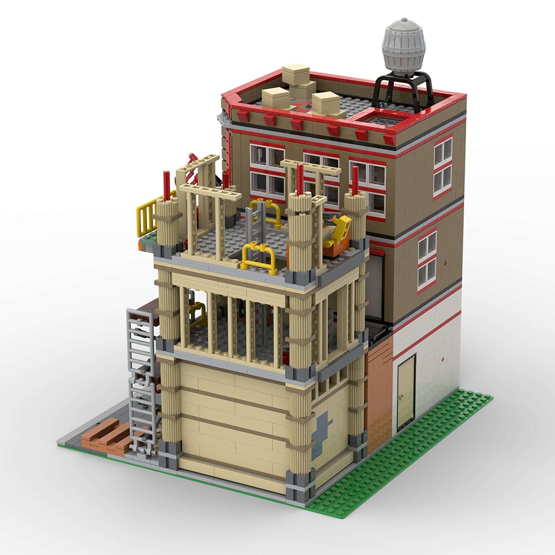 MOC-255310 Postamt & Baustellenmodul Klemmbausteine-LesDiy-Klemmbausteine
