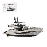 MOC-256391 Luxury Flybridge Yacht Klemmbausteine-LesDiy-Klemmbausteine