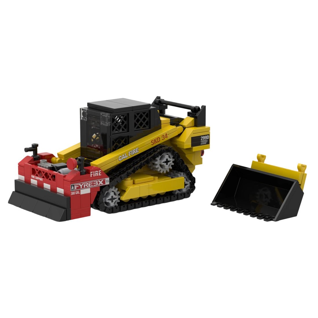 MOC-258210 CAT 299D + Frye Box | CAL FIRE SKD 34 Klemmbausteine-LesDiy-Klemmbausteine