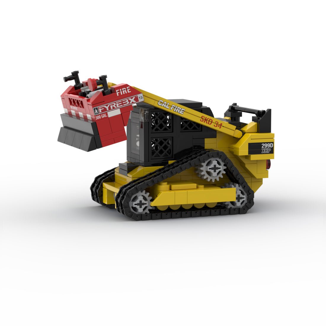 MOC-258210 CAT 299D + Frye Box | CAL FIRE SKD 34 Klemmbausteine-LesDiy-Klemmbausteine