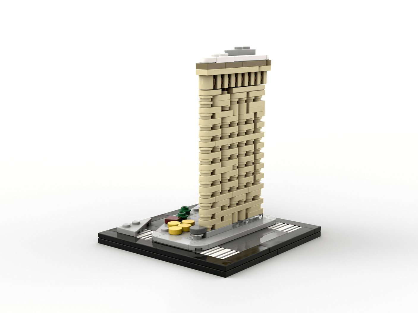 MOC-261055 Flatiron Building 1:800 scale Klemmbausteine-LesDiy-Klemmbausteine