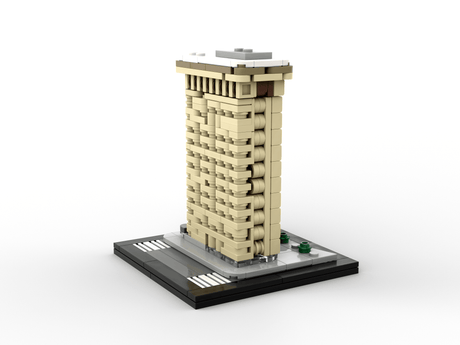 MOC-261055 Flatiron Building 1:800 scale Klemmbausteine-LesDiy-Klemmbausteine