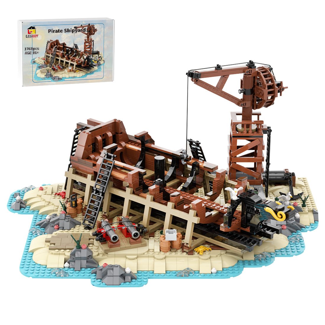 MOC-263761 Schiffswerft – Bucht der Seeleute Klemmbausteine-LesDiy-Klemmbausteine