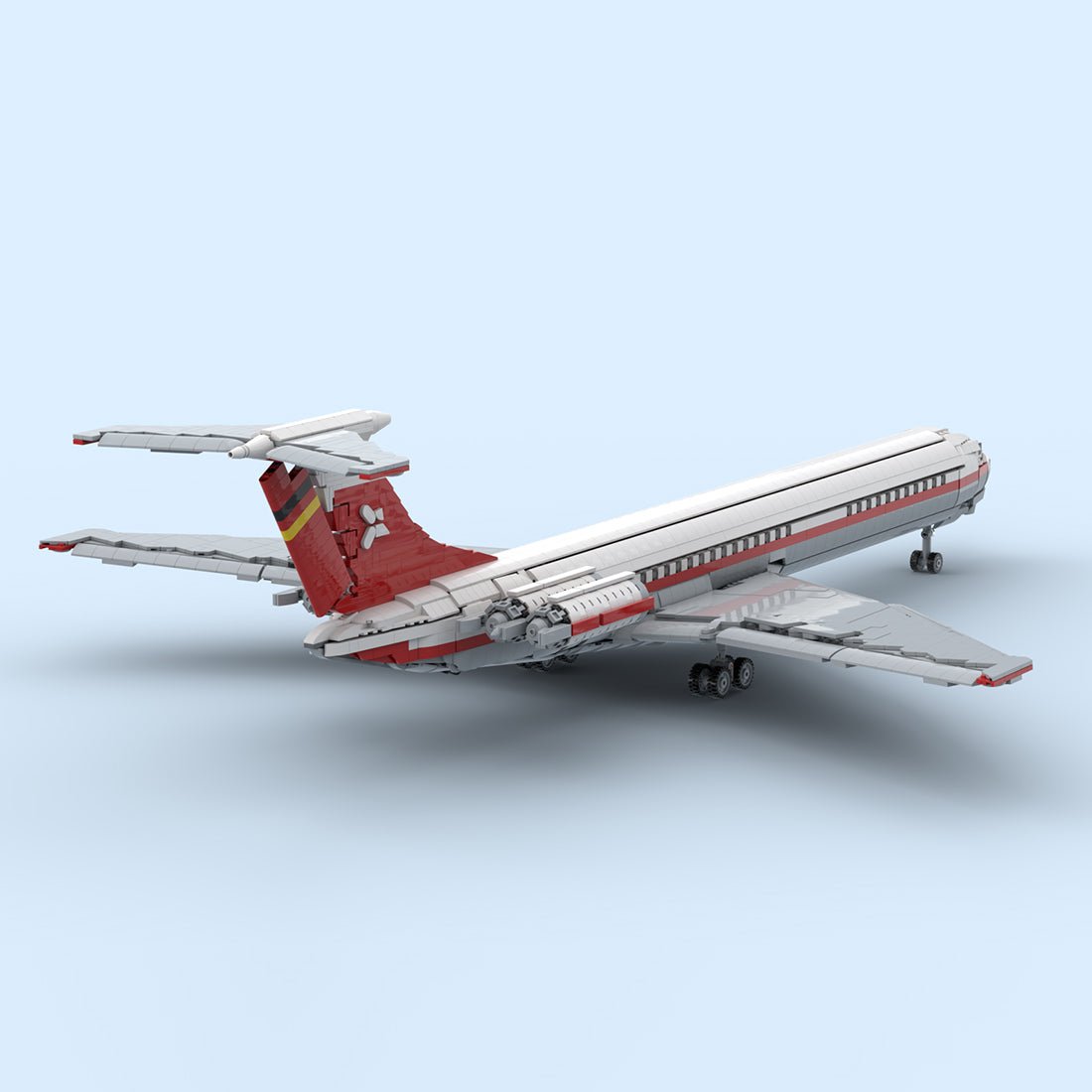 MOC-265945 Il-62 - Interflug Klemmbausteine-LesDiy-Klemmbausteine