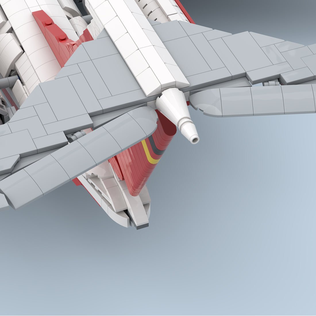 MOC-265945 Il-62 - Interflug Klemmbausteine-LesDiy-Klemmbausteine