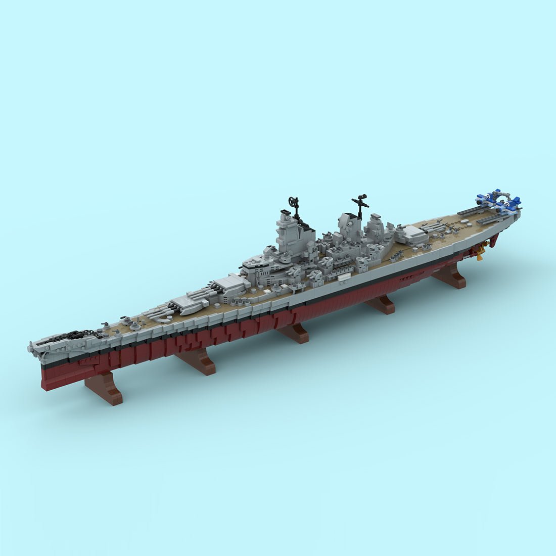 MOC-270039 Schlachtschiff der Iowa-Klasse Klemmbausteine-LesDiy-Klemmbausteine