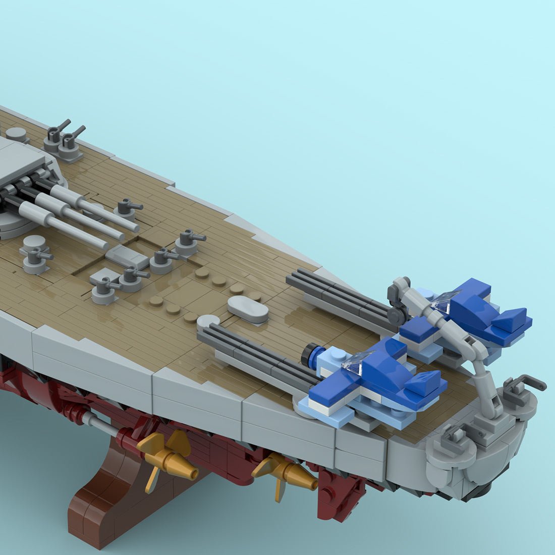 MOC-270039 Schlachtschiff der Iowa-Klasse Klemmbausteine-LesDiy-Klemmbausteine