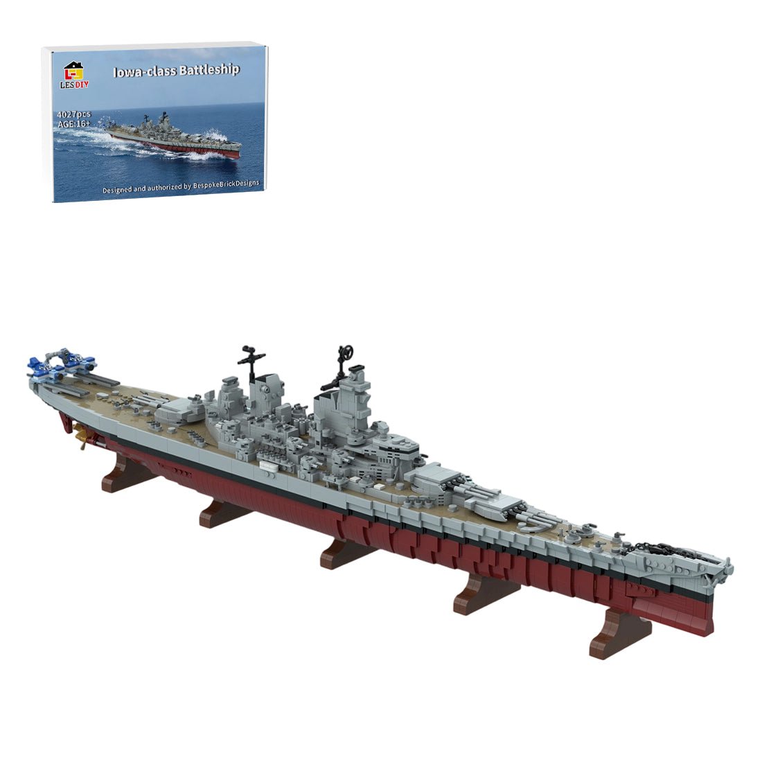 MOC-270039 Schlachtschiff der Iowa-Klasse Klemmbausteine-LesDiy-Klemmbausteine