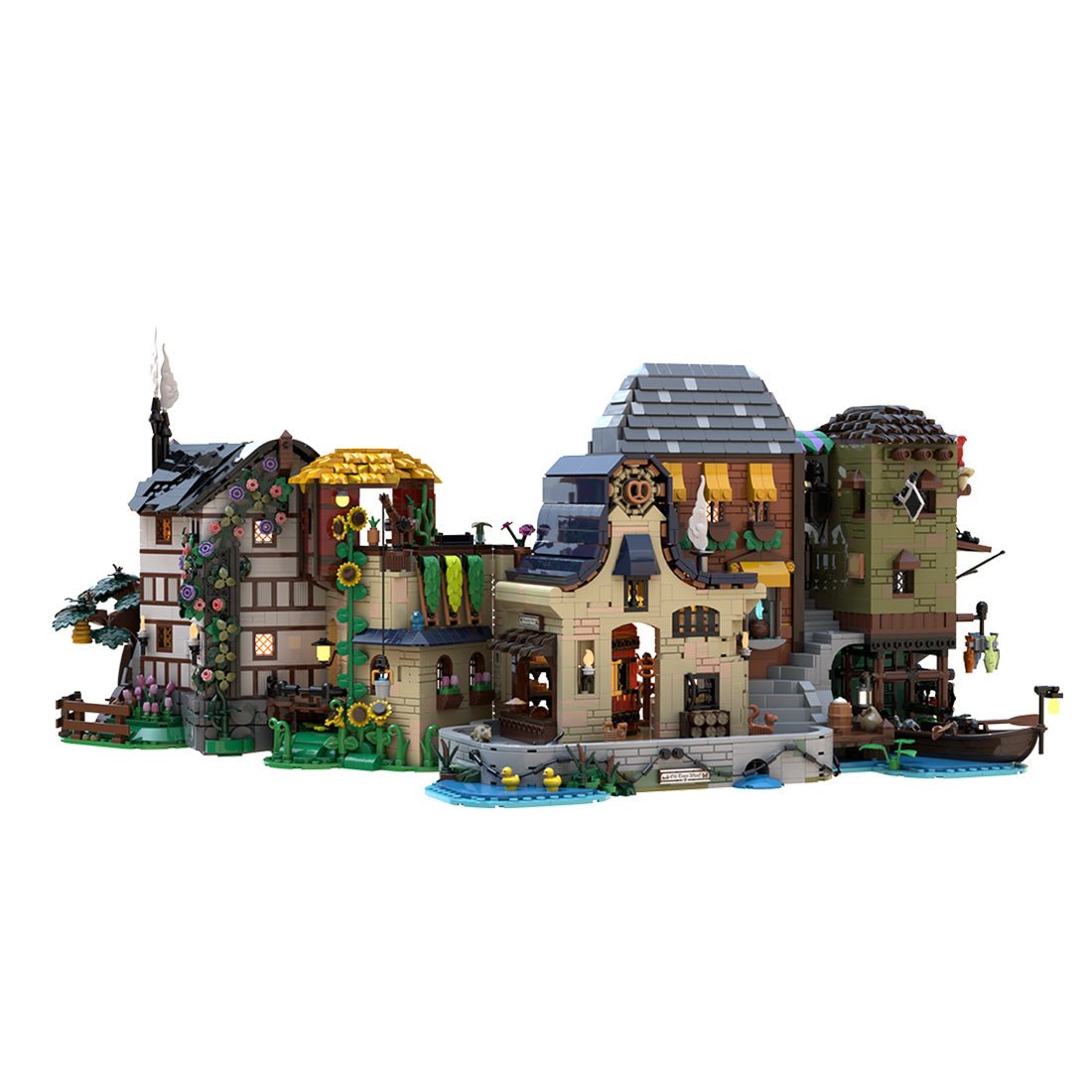 MOC-270222 Old Town Wharf Klemmbausteine-LesDiy-Klemmbausteine