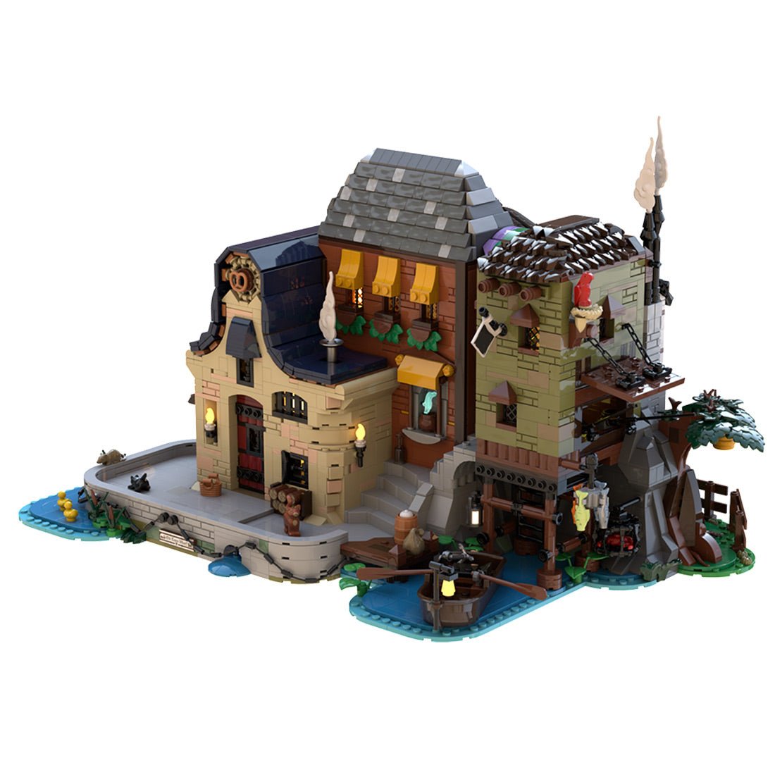 MOC-270222 Old Town Wharf Klemmbausteine-LesDiy-Klemmbausteine