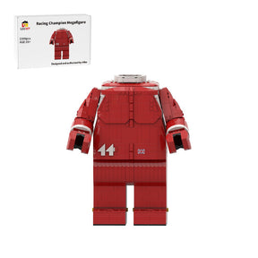 MOC-271647 Lewis Hamilton Megafigure (fits the official Lego helmet) Klemmbausteine-LesDiy-Klemmbausteine