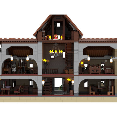 MOC-274686 Mittelalterliches Herrenhaus (saubere Version) Klemmbausteine-LesDiy-Klemmbausteine