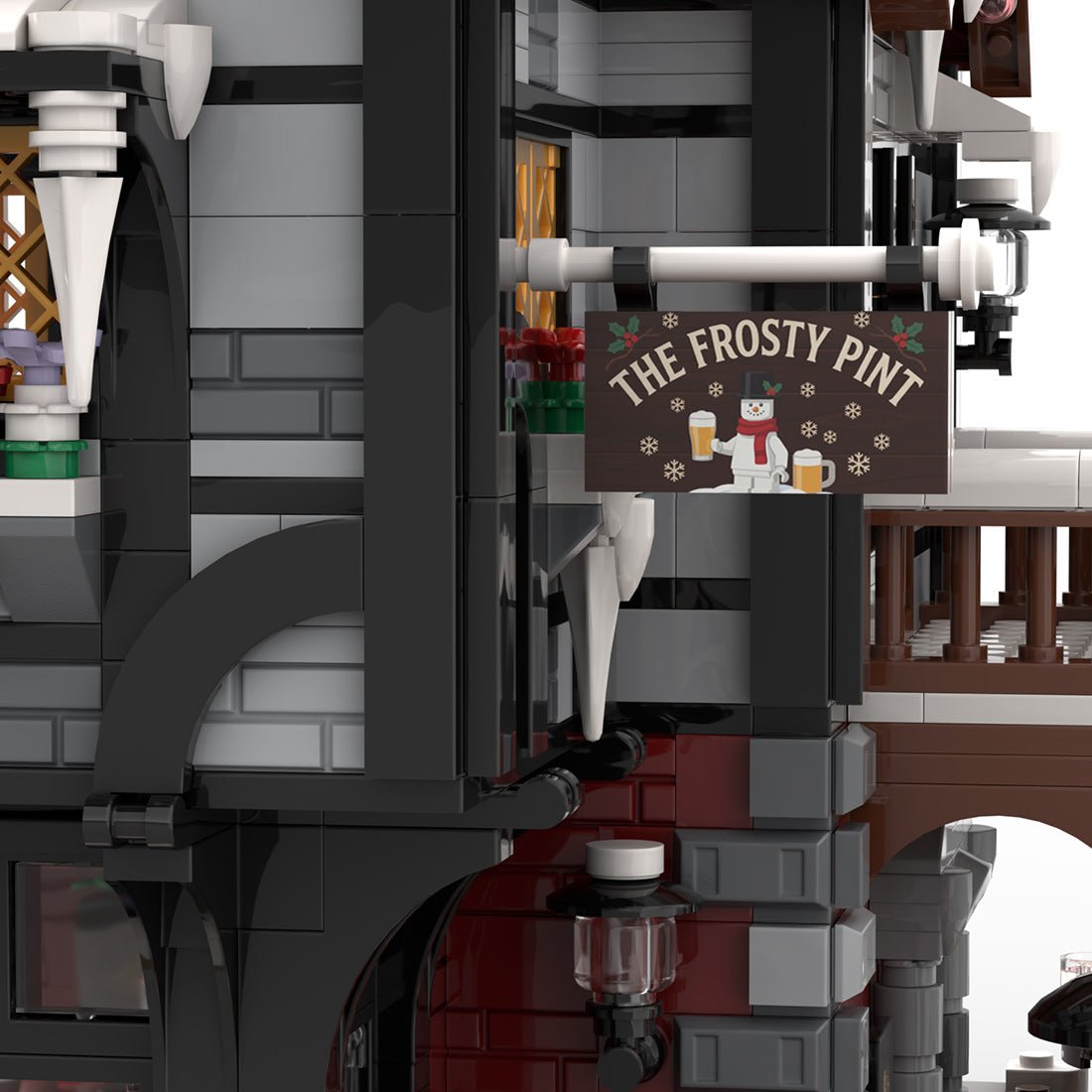 MOC-275366 Winterdorf-Pub – „The Frosty Pint“ Klemmbausteine-LesDiy-Klemmbausteine