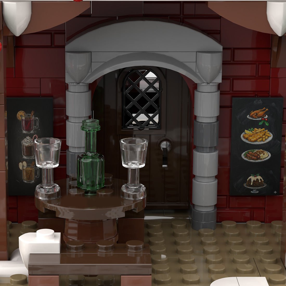 MOC-275366 Winterdorf-Pub – „The Frosty Pint“ Klemmbausteine-LesDiy-Klemmbausteine