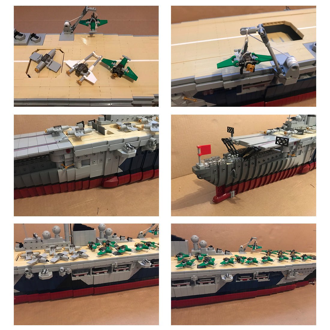 MOC-34030 Graf Zeppelin Flugzeugträger Klemmbausteine | LesDiy