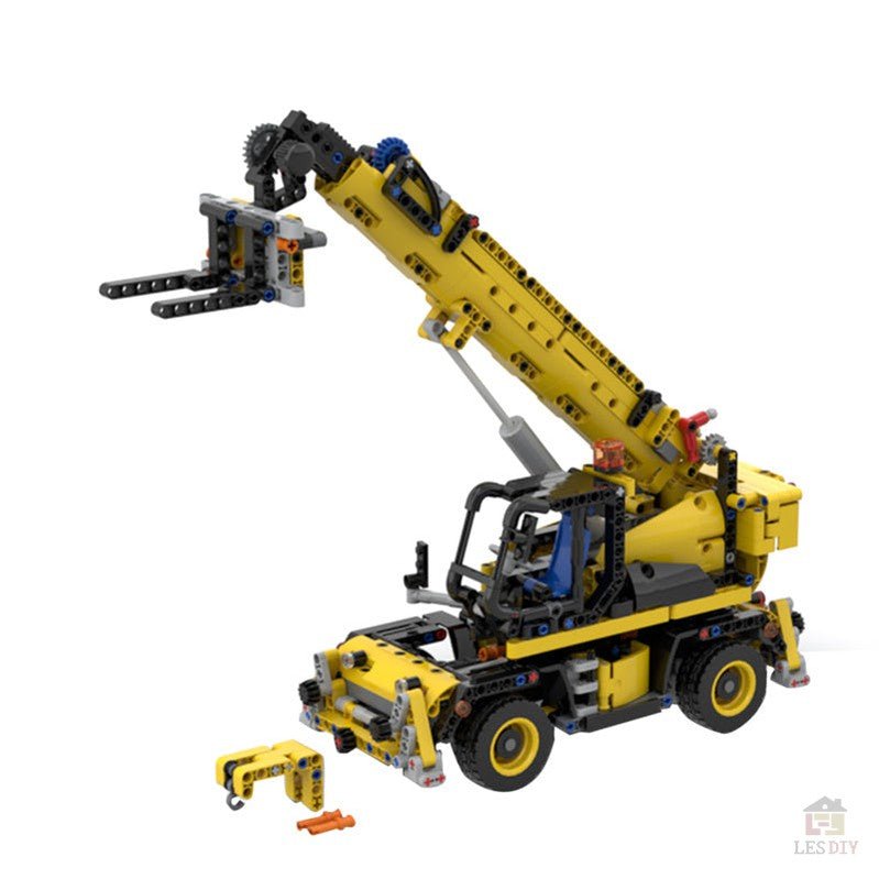 MOC - 43871 Technik JCB Roto Telehandler - LesDiy - Klemmbausteine