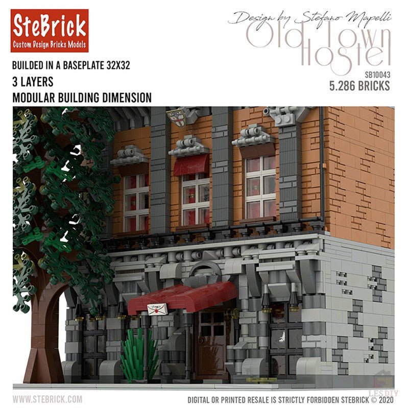 MOC - 46504 Altstadt Hostel Klemmbausteine - LesDiy - Klemmbausteine