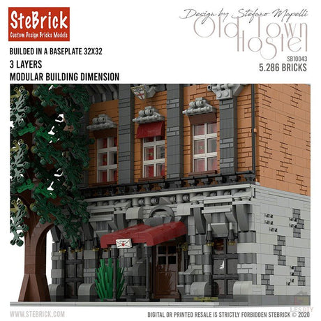 MOC - 46504 Altstadt Hostel Klemmbausteine - LesDiy - Klemmbausteine