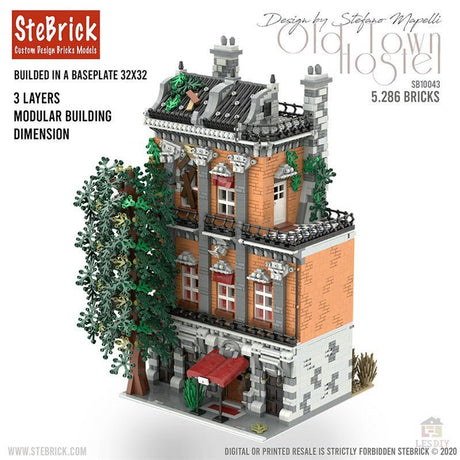 MOC - 46504 Altstadt Hostel Klemmbausteine - LesDiy - Klemmbausteine