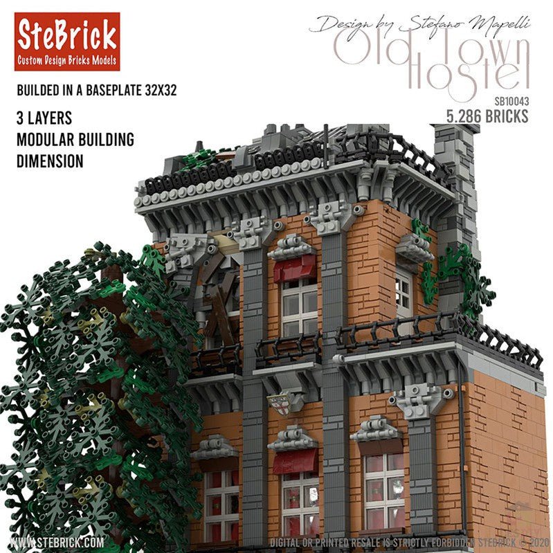 MOC - 46504 Altstadt Hostel Klemmbausteine - LesDiy - Klemmbausteine