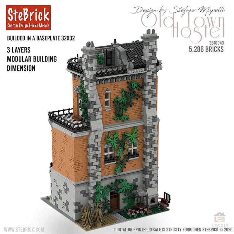 MOC - 46504 Altstadt Hostel Klemmbausteine - LesDiy - Klemmbausteine
