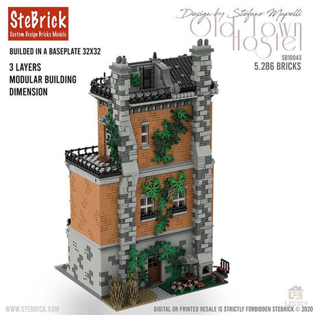 MOC - 46504 Altstadt Hostel Klemmbausteine - LesDiy - Klemmbausteine
