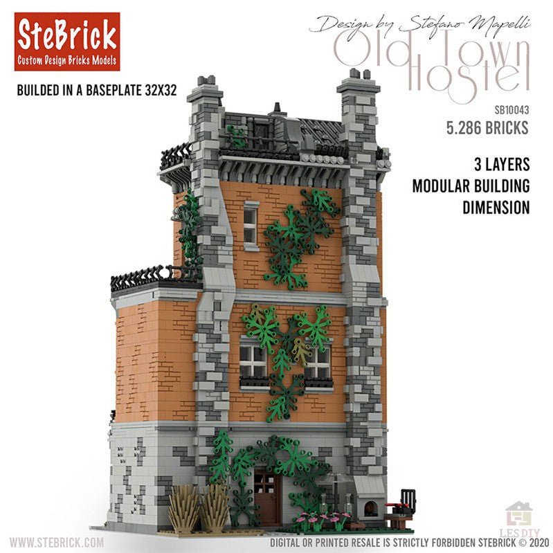 MOC - 46504 Altstadt Hostel Klemmbausteine - LesDiy - Klemmbausteine