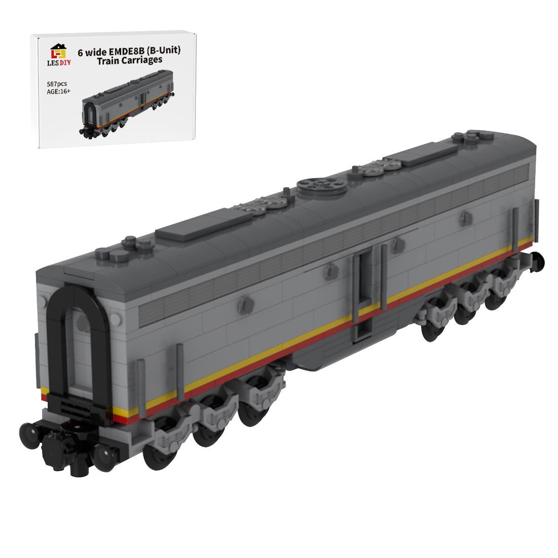 MOC - 48077 Santa Fe EMD E8B (B - Unit) Zug Klemmbausteine - LesDiy - Klemmbausteine