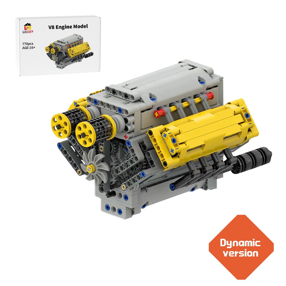 MOC - 54607 Crossplane V8 - LesDiy - Klemmbausteine