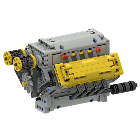 MOC - 54607 Crossplane V8 - LesDiy - Klemmbausteine