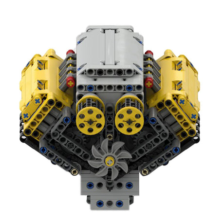 MOC - 54607 Crossplane V8 - LesDiy - Klemmbausteine