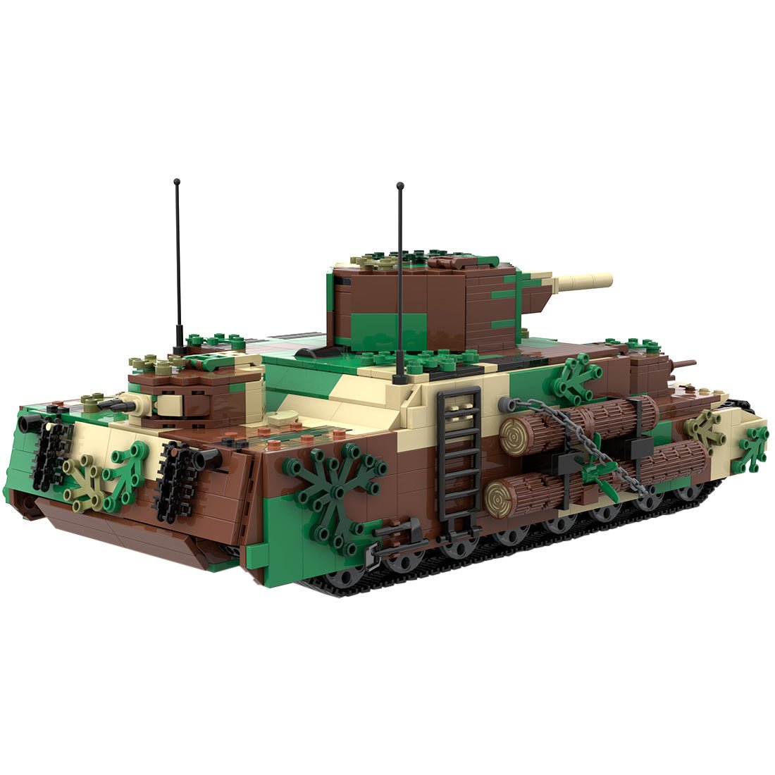 MOC - 55856 1/30 O - I japanischer superschwerer Panzer Klemmbausteine - LesDiy - Klemmbausteine