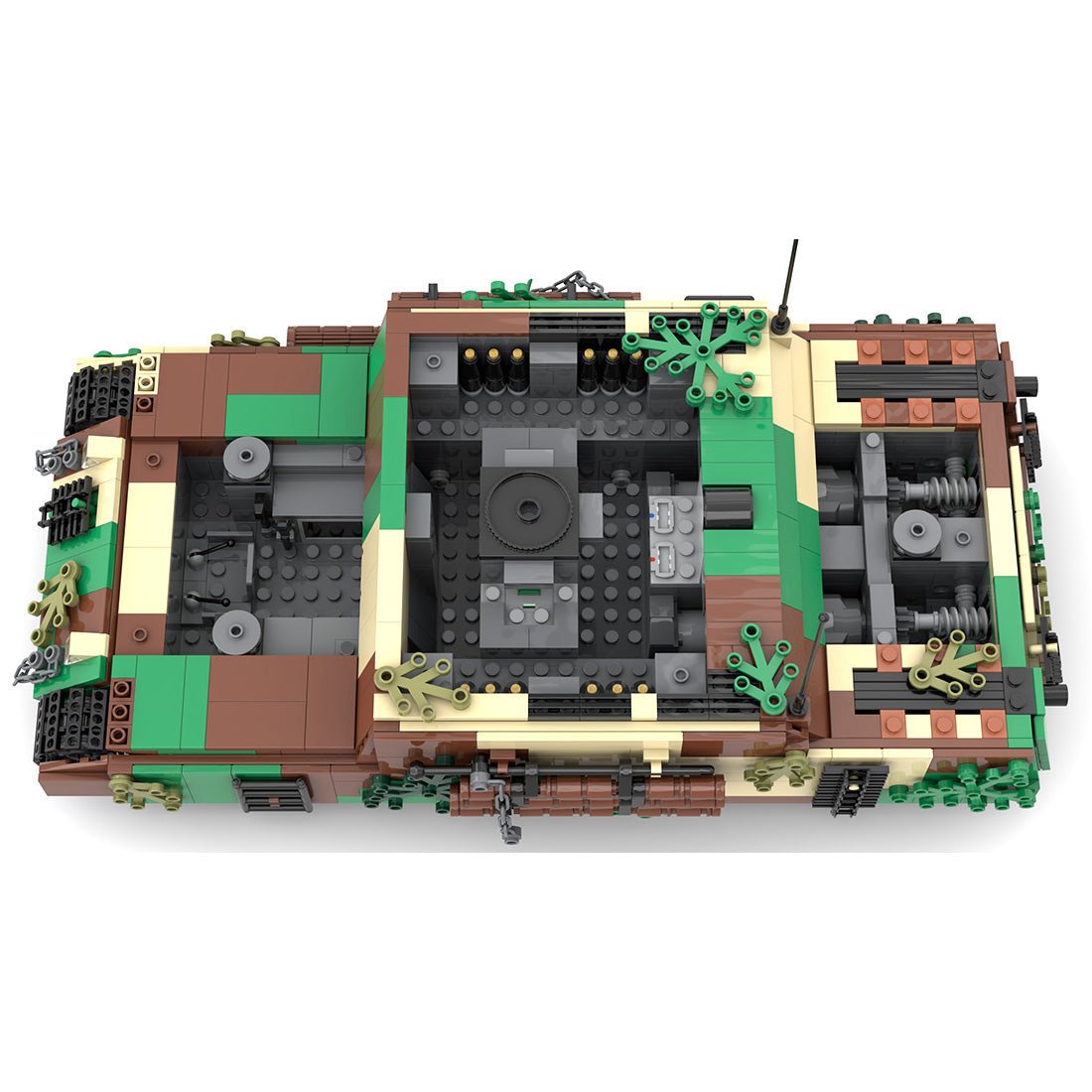 MOC - 55856 1/30 O - I japanischer superschwerer Panzer Klemmbausteine - LesDiy - Klemmbausteine