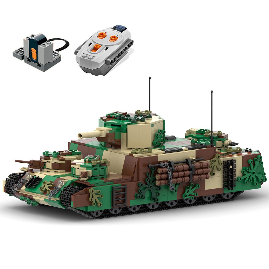 MOC - 55856 1/30 O - I japanischer superschwerer Panzer Klemmbausteine - LesDiy - Klemmbausteine
