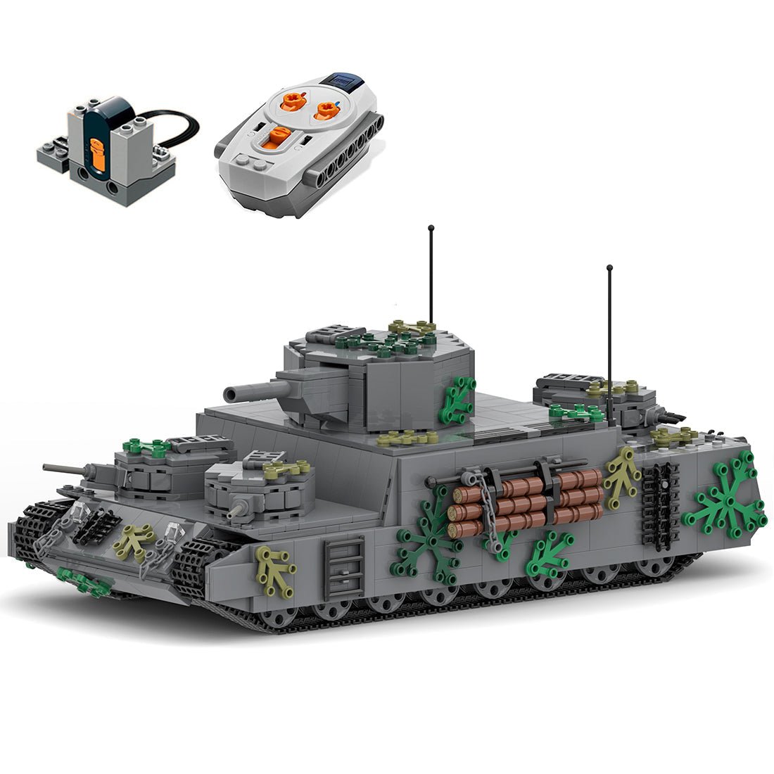 MOC - 55856 1/30 O - I japanischer superschwerer Panzer Klemmbausteine - LesDiy - Klemmbausteine