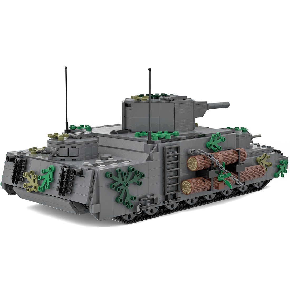 MOC - 55856 1/30 O - I japanischer superschwerer Panzer Klemmbausteine - LesDiy - Klemmbausteine