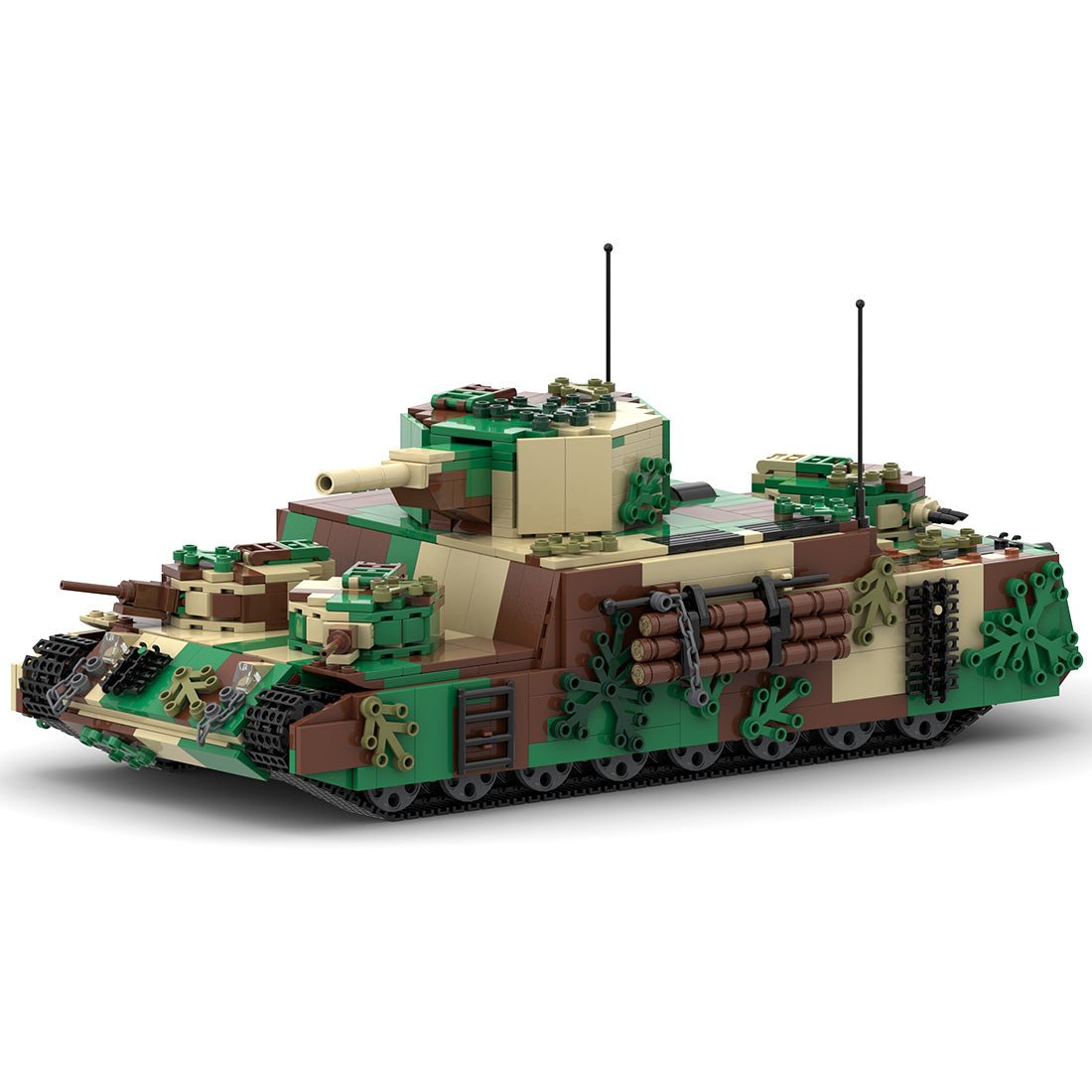 MOC - 55856 1/30 O - I japanischer superschwerer Panzer Klemmbausteine - LesDiy - Klemmbausteine