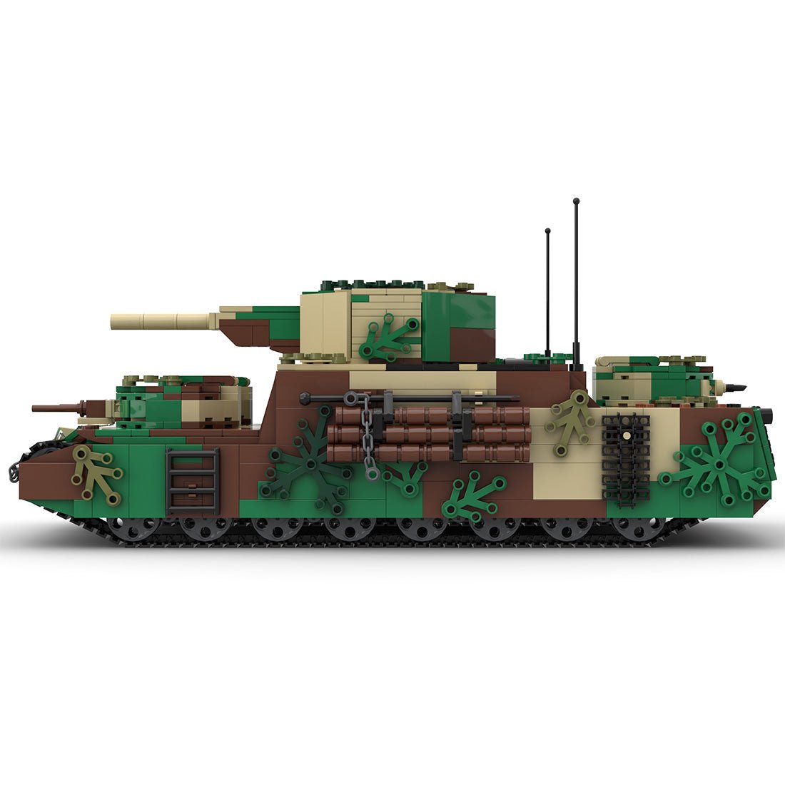 MOC - 55856 1/30 O - I japanischer superschwerer Panzer Klemmbausteine - LesDiy - Klemmbausteine