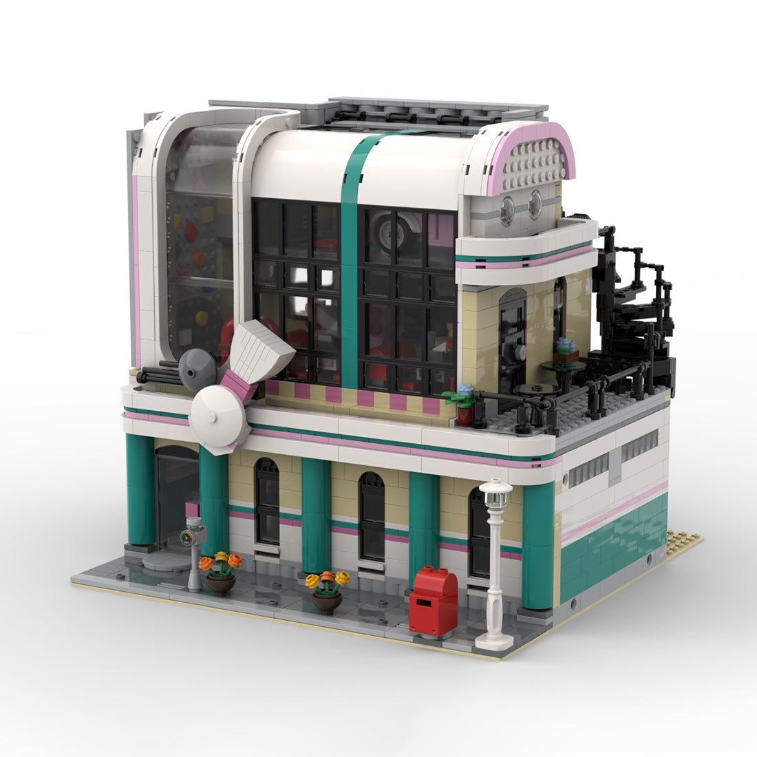 MOC - 58435 Jim's Bowling Alley & Diner Klemmbausteine - LesDiy - Klemmbausteine