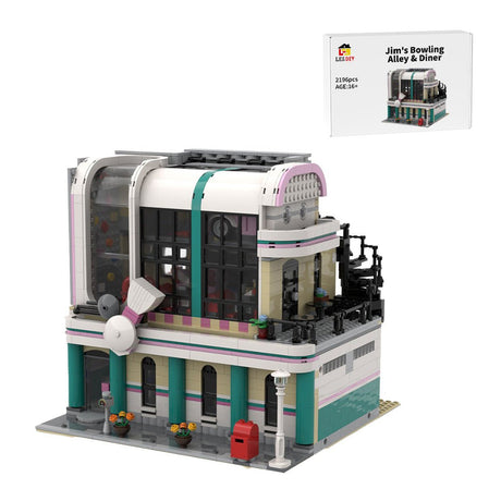 MOC - 58435 Jim's Bowling Alley & Diner Klemmbausteine - LesDiy - Klemmbausteine